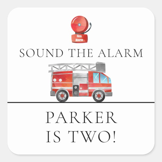 Firbils födelsedagsfest klistermärken (Framsida)