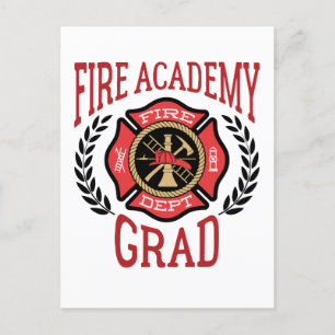 Fire Academy Grad Studenten Vykort