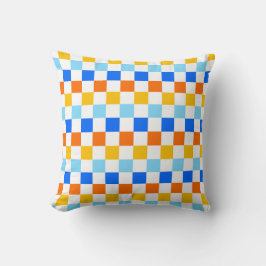 Fire and ice checkerboard pattern kudde