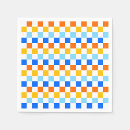 Fire and ice checkerboard pattern pappersservett
