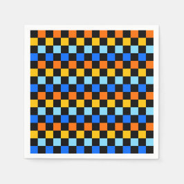 Fire and ice checkerboard pattern pappersservett