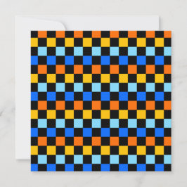 Fire and ice checkerboard pattern tack kort