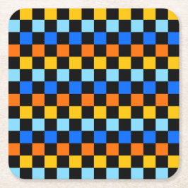 Fire and ice checkerboard pattern underlägg papper kvadrat