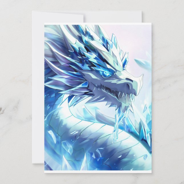 Fire and Ice Dragon Ai Art Inbjudningar (Framsida)