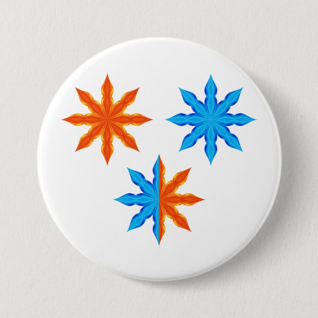 Fire and Ice Eight Point Stars Knapp (Framsida)