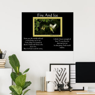 Fire and Ice Hummingbird Poster