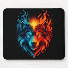 Fire and Ice Wolf – Blue Red Elemental Animal Musmatta