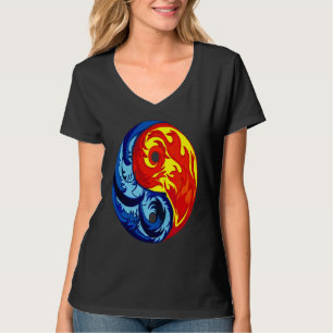 Fire and Ice Yin Yang T Shirt