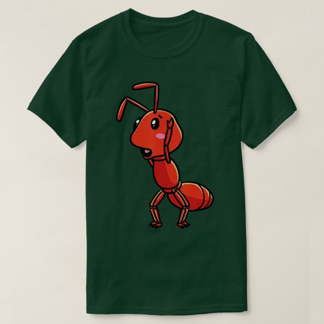 Fire Ant Red Ant Emoticon Boys Girls Kids Entomolo T Shirt (Design framsida)