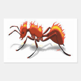 Fire Ant Rektangulärt Klistermärke