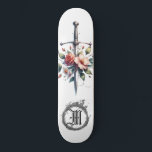 *~* Fire AP88 Medieval Sword Blommigt Blommigt Mini Skateboard Bräda 18,5 Cm<br><div class="desc">(Sök efter liknande objekt i kod AP88 ) Överför enkelt till andra Zazzle-produkter. WHITE-bakgrundsskiss med ROSA och RO färg-BLOMMOR MEDIEVAL SWORD för dragon-slayers med FLOWERS/BLOMMIGT inslag och med RING av FIRE/FLAMES/FLAME och Brev, INITIAL MONOGRAM för ditt namn - Behålla eller redigera eller ta bort den text som är brev. Det...</div>