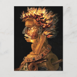 Fire - Arcimboldos bisarra huvudprofil Vykort