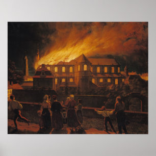 Fire at Cambrai Cathedral, 9 september 1859 Poster
