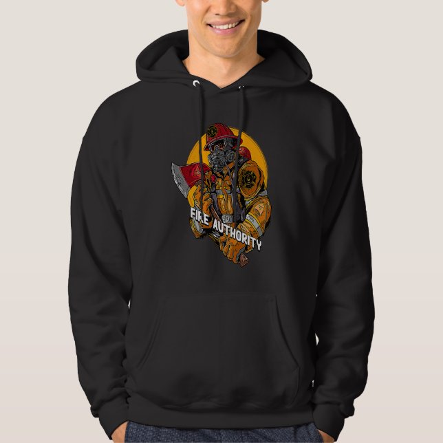Fire Authority Fire Department School Firefighting Hoodie (Framsida)