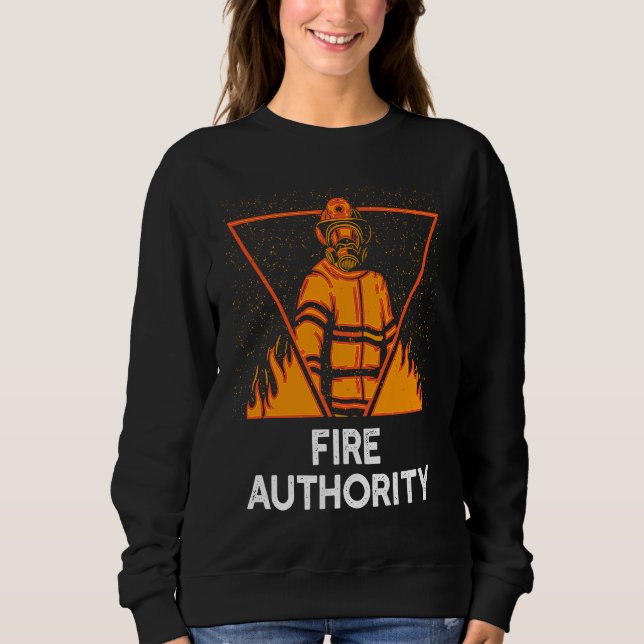 Fire Authority Fire Department School Firefighting T Shirt (Framsida)