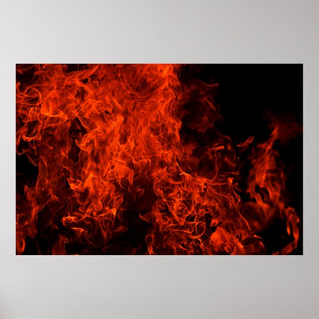 Fire background flame black hot poster (Framsidan)