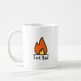 Fire Bad Träd Söt Kaffemugg