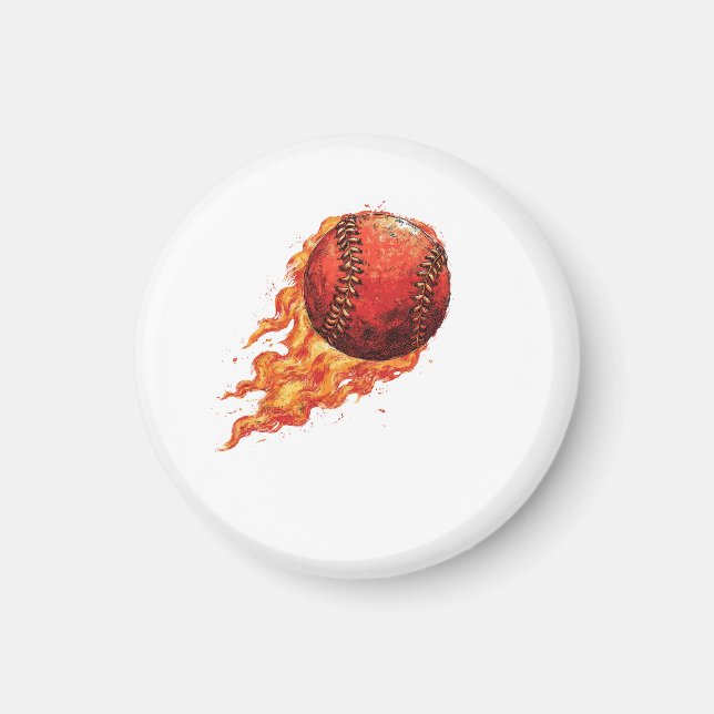 Fire Baseball  Magnet (Framsidan)
