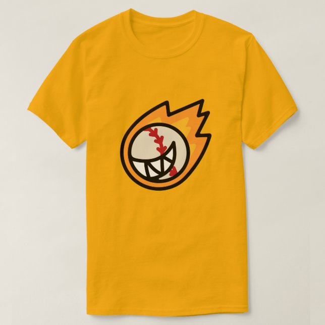 Fire Baseball Smile T-Shirt  (Design framsida)