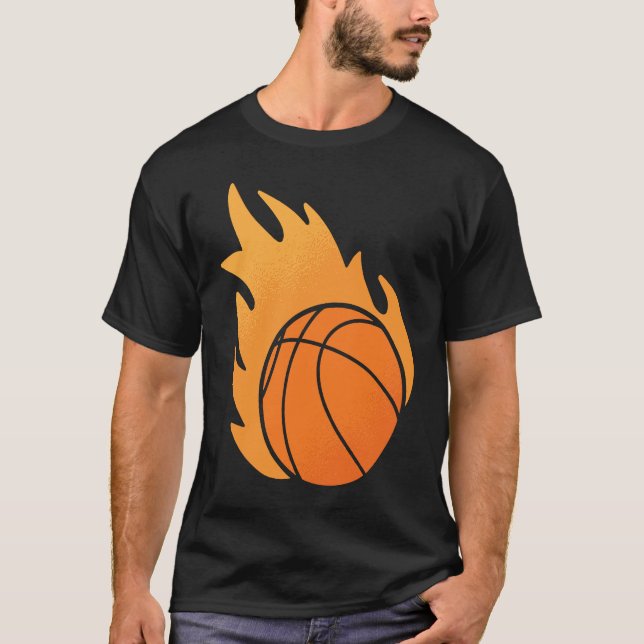 Fire Basketball T Shirt (Framsida)