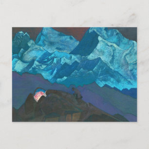 Fire Blommar, 1924 av Nicholas Roerich Vykort