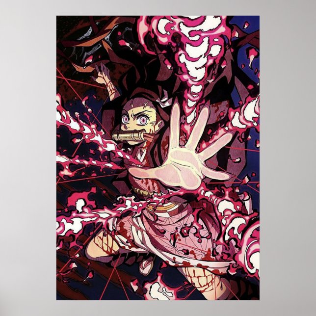 Fire Blood Nezuko Demon Sayer Poster (Framsidan)