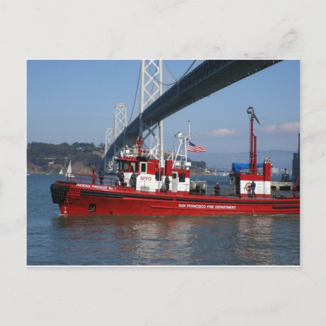 Fire Boat One - San Francisco Vykort (Framsida)