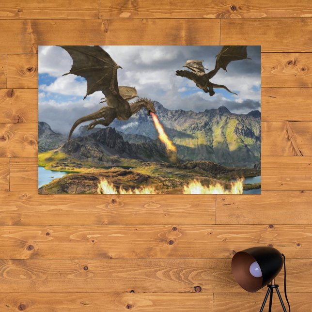 Fire Breathing Dragon Wyvern Poster (Skapare uppladdad)