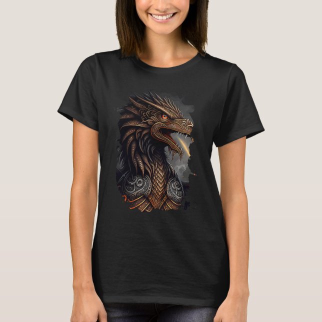 Fire breathing eagle of freedom and strength t shirt (Framsida)