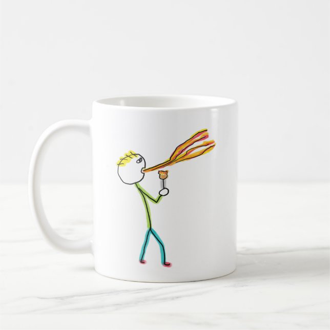 Fire Breathing Stickman Kaffemugg (Vänster)