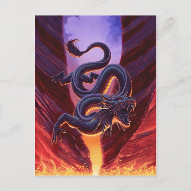 "Fire Cavern" Vykort (Framsida)