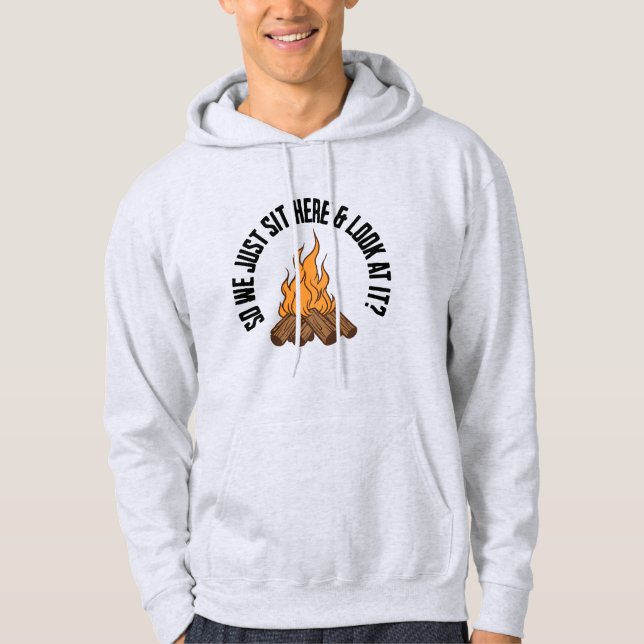 fire cottage camping heated rivalry hoodie (Framsida)