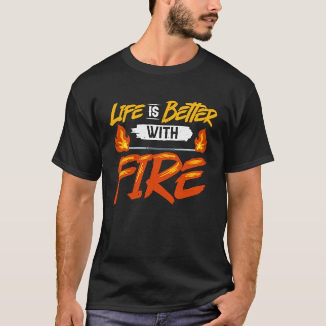 Fire Dancing Poi Spinning Dancer Balls Beginner Sp T Shirt (Framsida)