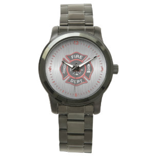 Fire Department Badge Red Armbandsur