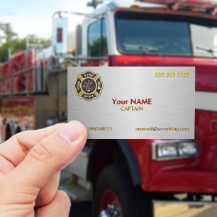 Fire Department Deluxe Visitkort