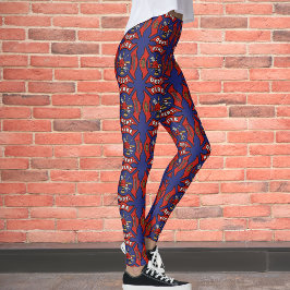 Fire Department Logotyp Mönster Leggings