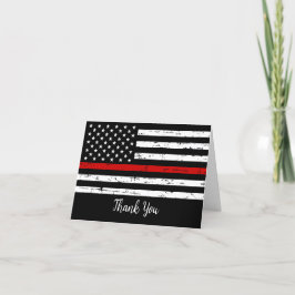 Fire Department Thin Red Line Firefighter Tack Kort