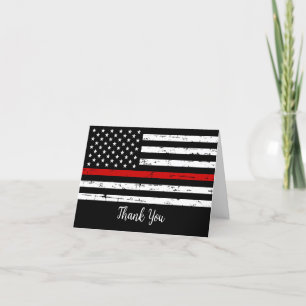 Fire Department Thin Red Line Firefighter Tack Kort