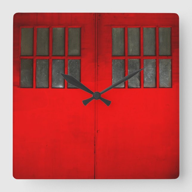 Fire Dept Grind Fyrkantig Klocka (Framsida)