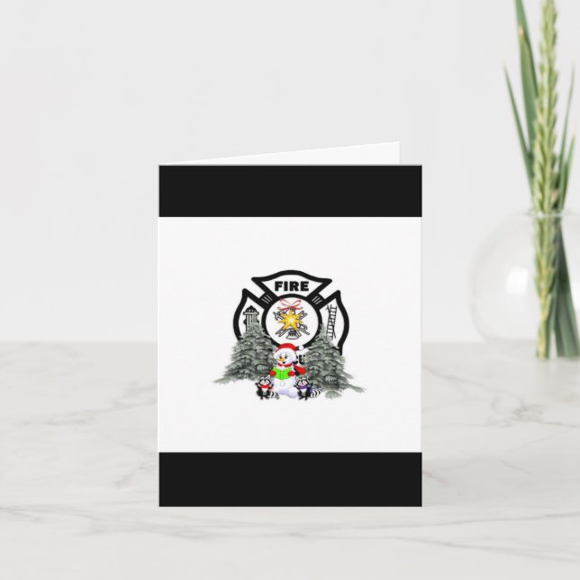 Fire Dept-julscenen Helgkort (Framsida)