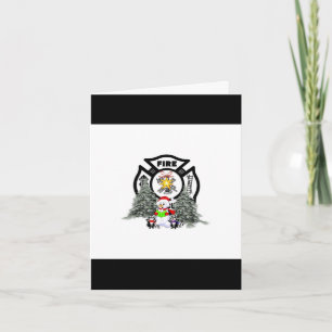 Fire Dept-julscenen Helgkort