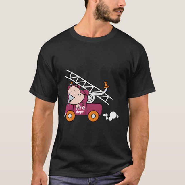 Fire Dept Shirt Firefighter Kids Gift T (Framsida)
