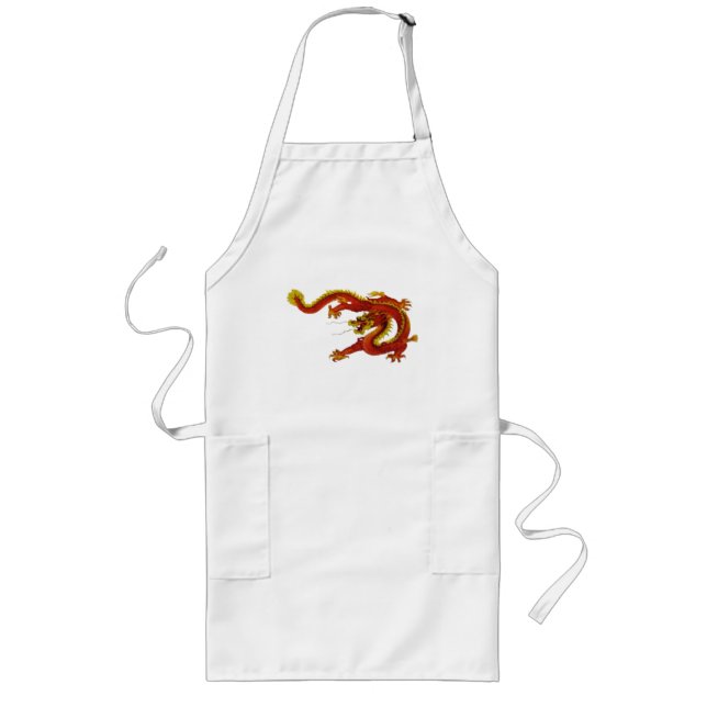 Fire Dragon Apron Långt Förkläde (Framsidan)