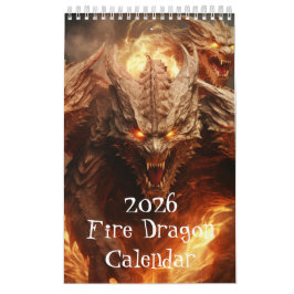 Fire Dragon Calendar, Dragon Calendar Kalender