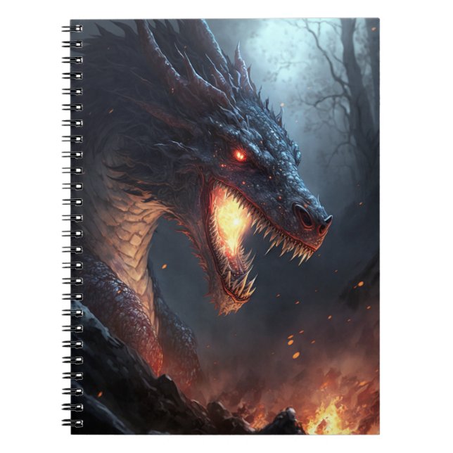 Fire Dragon Fantasy Art bärbar dator Anteckningsbok (Framsidan)