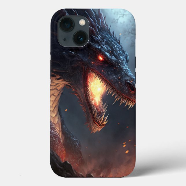 Fire Dragon Fantasy Art Fodral-Mate iphone case (Baksida)