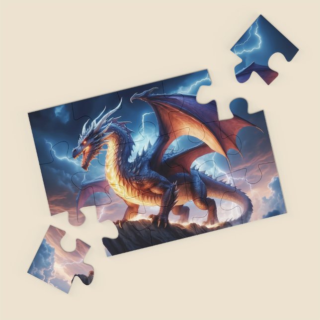 Fire Dragon Fantasy Puzzle for Game Älskare Pussel (Skapare uppladdad)