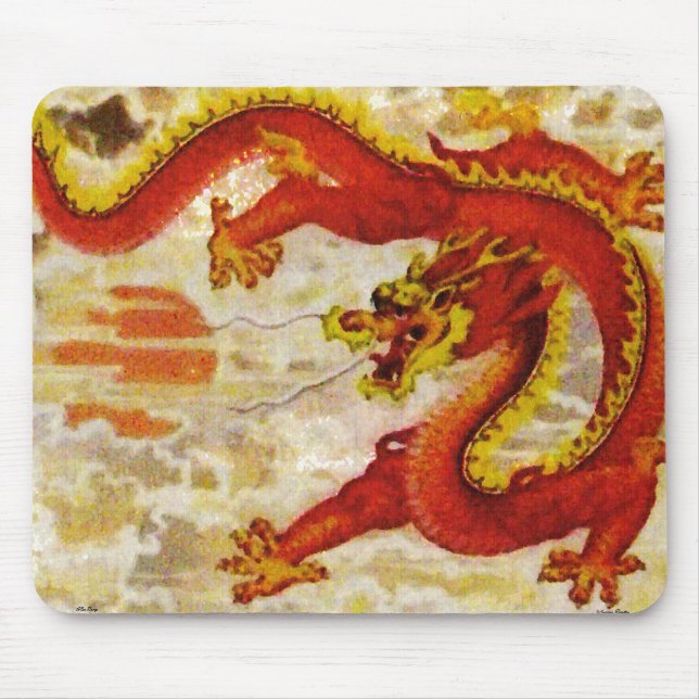 Fire Dragon Mousepad Musmatta (Framsidan)