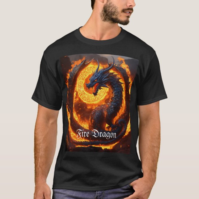 Fire Dragon par T Shirt (Framsida)