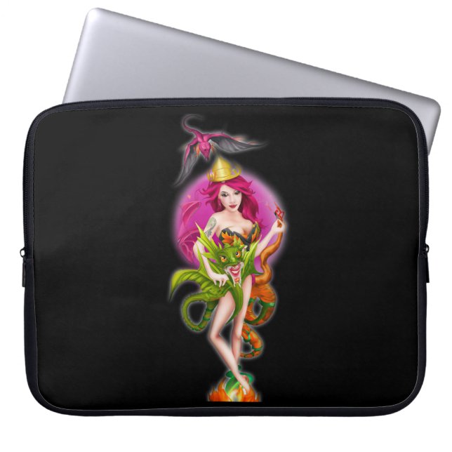 Fire Dragon Princess Laptop Fodral (Framsidan)